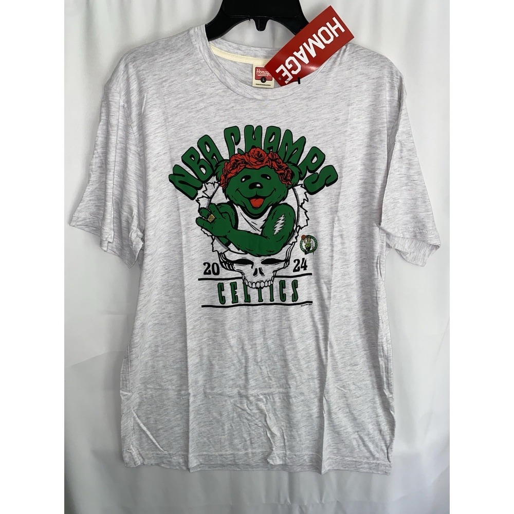 NWT Homage Boston Celtics‎ Grateful Dead 2024 NBA Champs T Shirt Large